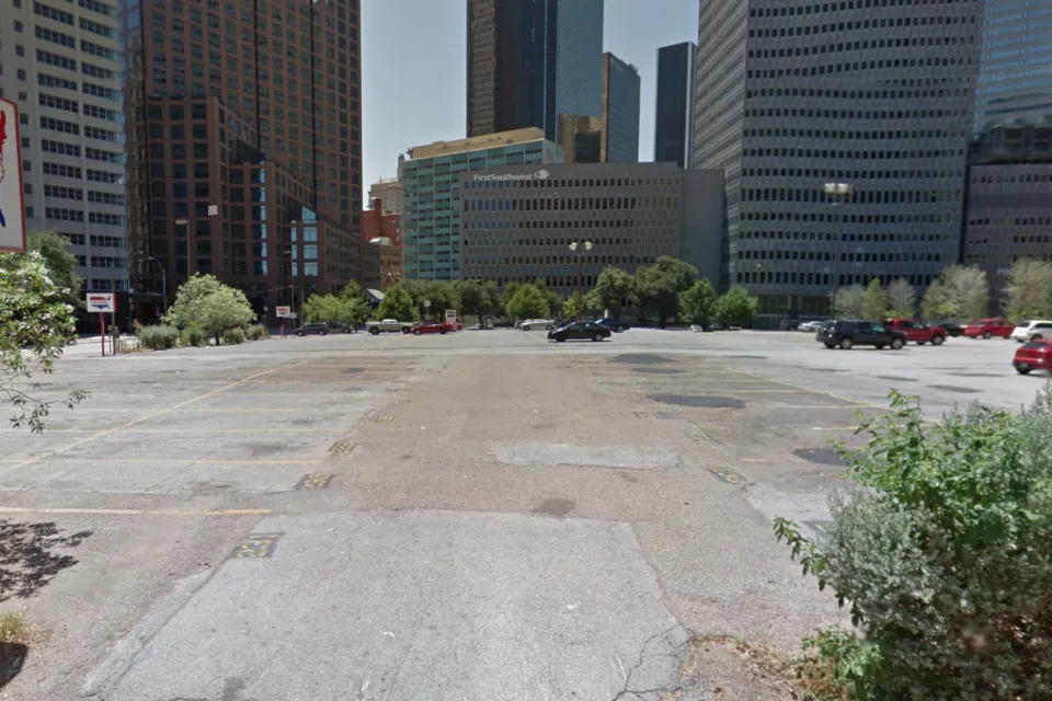 Downtown Dallas parking lot